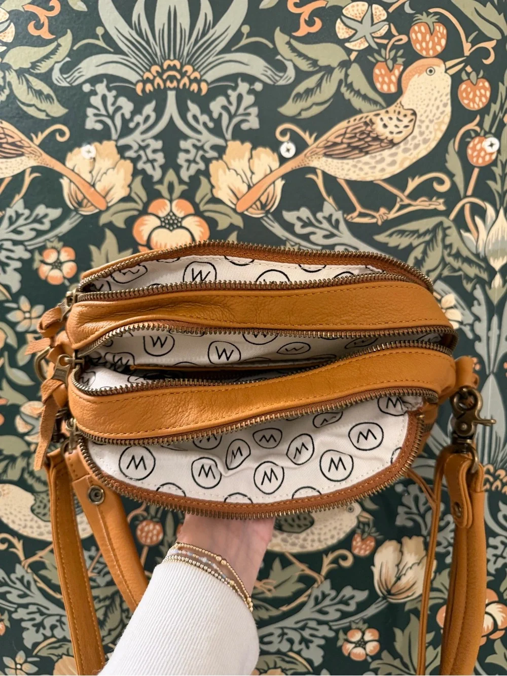 Wandler Tan Leather Crossbody Shoulder Bag